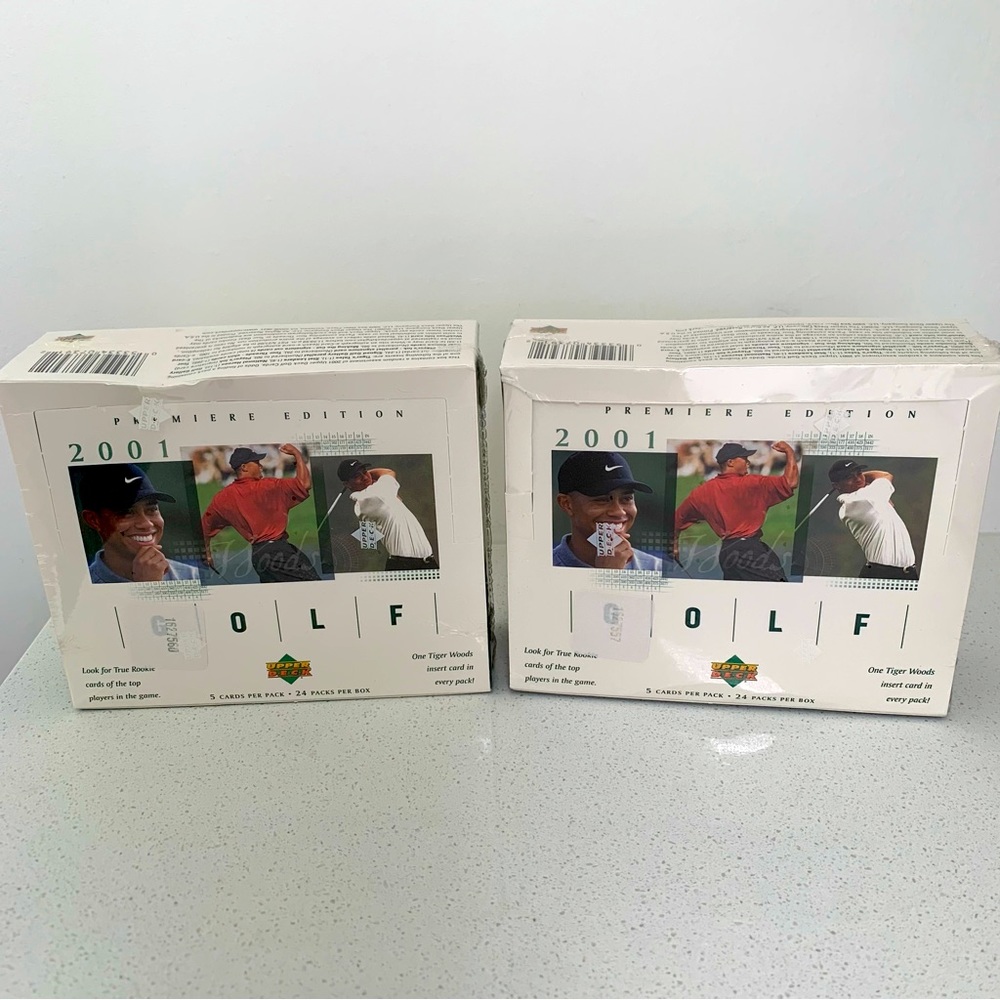 TWO 2001 Upper Deck Premiere Edition Golf  FACTORY SEALED BOXES